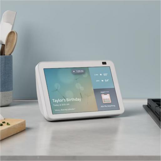  Echo Show 8 2nd Gen HD Smart Display Smart Home Alexa Speaker  Glacier White Parallel Goods