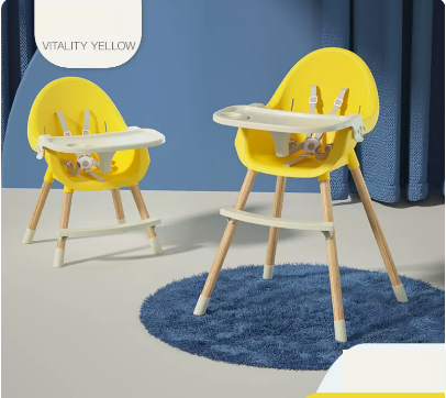 寶寶餐椅（標準款高低可調活力黃【單層餐盤】）#N19_045_015