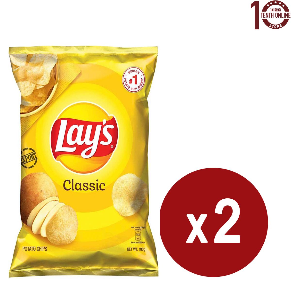 樂事 原味薯片 LAY'S Classic Potato Chips 2x180克