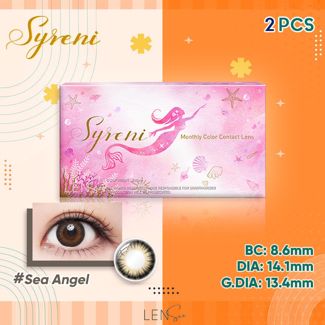 Syreni 月拋彩色隱形眼鏡 - Sea Angel (2片裝) (度數 -0.00)