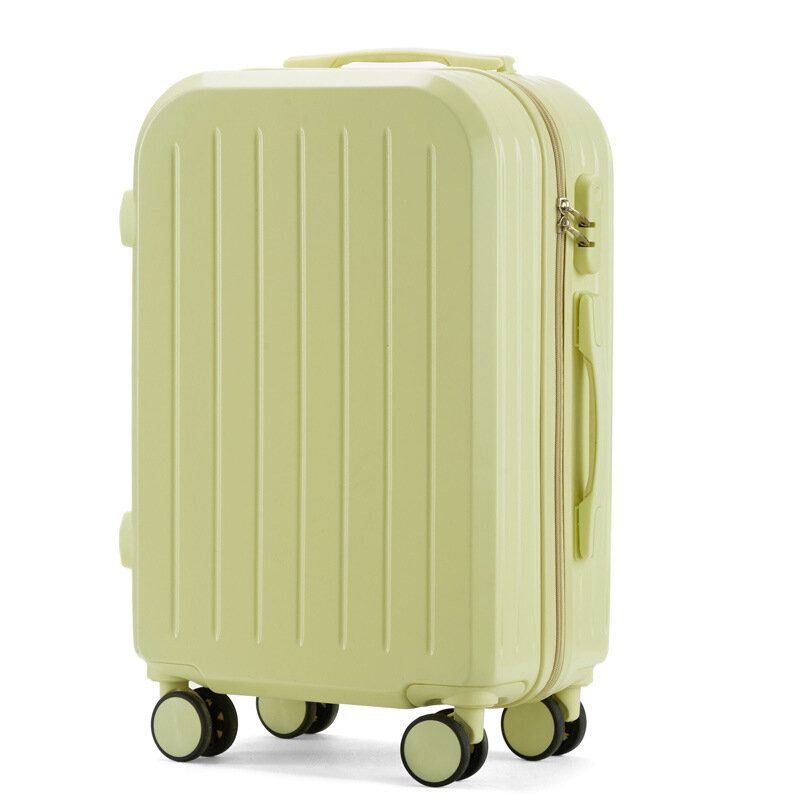 (22-inch lemon yellow-small fresh zipper model) Wanxiang wheel password luggage