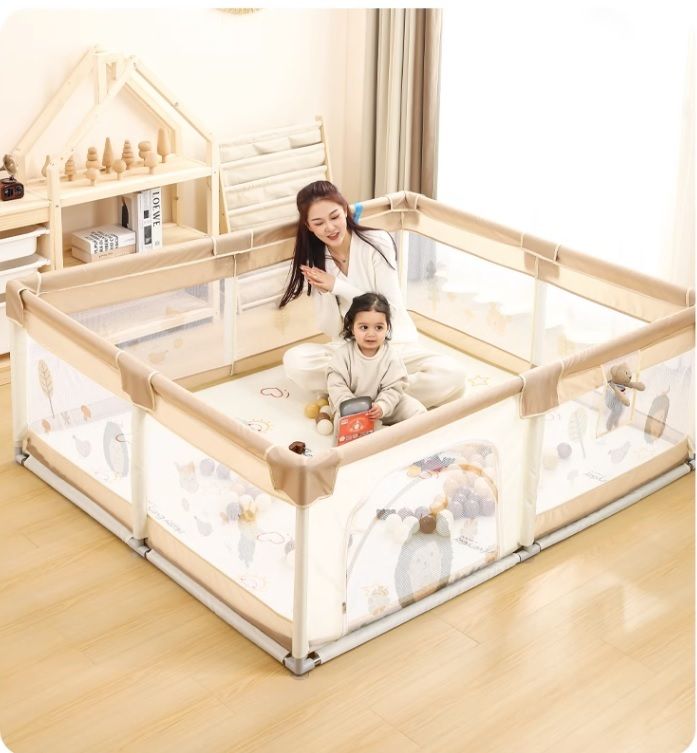 RUN2FREE NUKied Cartoon Baby Playpen 120*160cm Mocha HKTVmall The