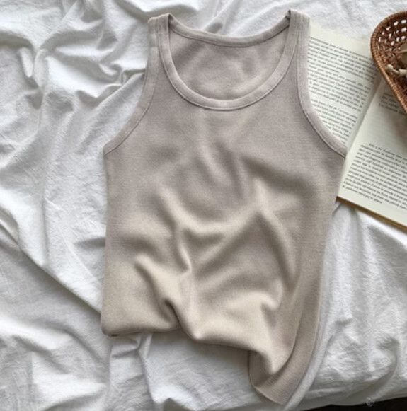 薄款內搭修身背心（杏色）【均碼】#F148048974