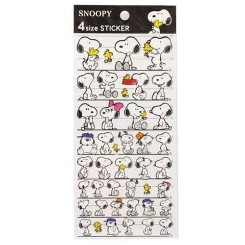 Snoopy 4 Size Sticker [Snoopy & Woodstock]
