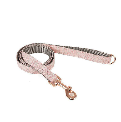 狗狗項圈寵物牽引繩拉帶（粉色牽引繩）（M碼：長125CM寬2.0CM）