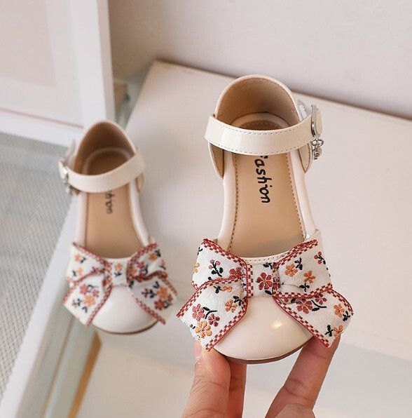 兒童休閒單鞋【23-32碼】【米白色】(下單後聯絡客服確認發貨尺碼) #F246010340