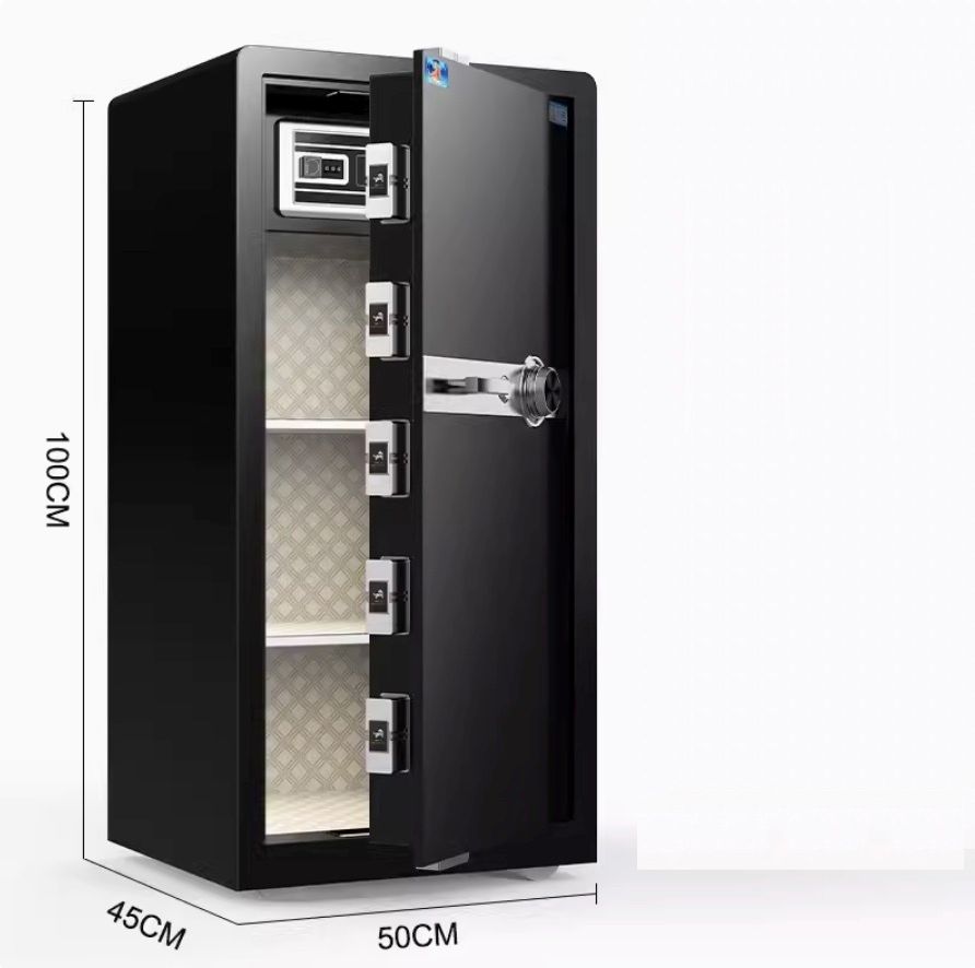 機械鎖密碼夾萬（新品100cm曜石黑-機械密碼鎖）