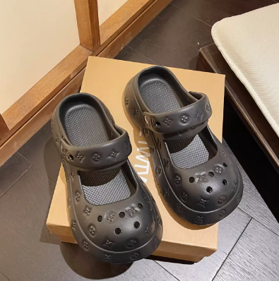 凉拖鞋（光板黑色35-40碼）（下單後聯絡客服確認發貨尺碼）#F019050083