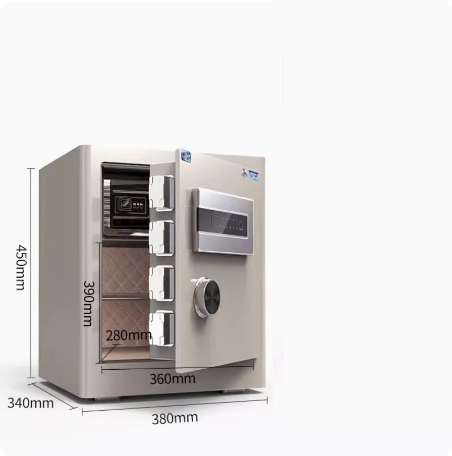 全鋼防盜防撬夾萬（45cm洛可灰-指紋密碼款）