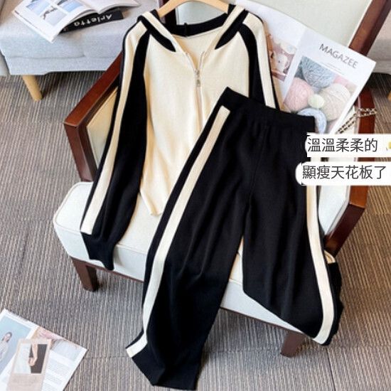 衛衣+休閒褲套裝【杏色】【L-5XL碼】（下單後請聯絡客服確認發貨尺碼）