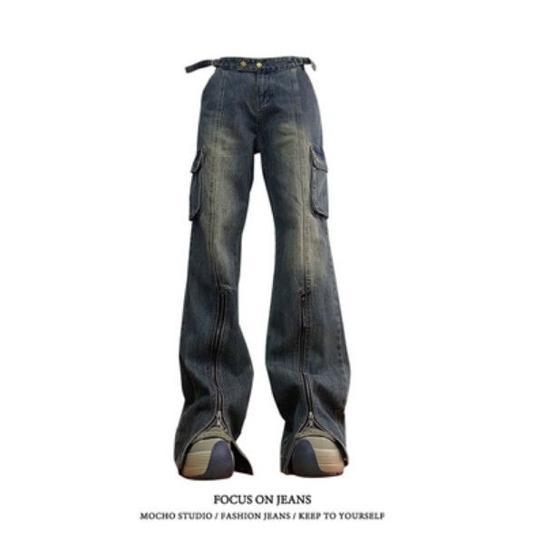 復古直筒牛仔褲【復古藍】尺碼【S碼-XL碼】【下單後請聯絡客服確認發貨尺碼】#K022001029