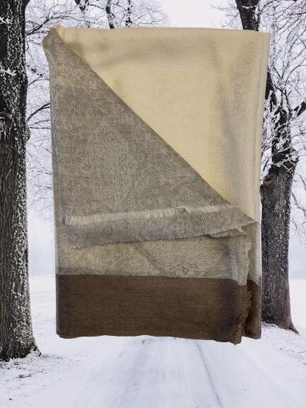 披肩/圍巾/頸巾 100%  Cashmere 克什米爾(人手織造) 羊絨 70cm x 200 cm 保暖舒適/暖包-杏米