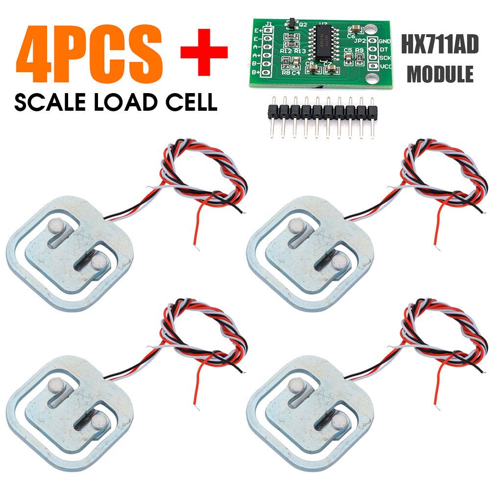 Stritra | 4pcs Scale Body Load Cell Resistance Strain Weight Sensor ...
