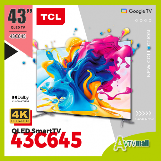 TCL 43C645 4K Android 43-Inch QLED TV