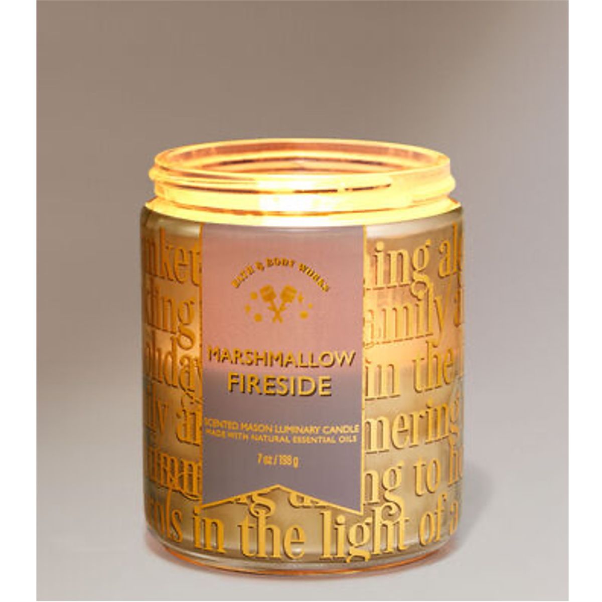 Bath & Body Works | MARSHMALLOW FIRESIDE Single Wick Candle 7oz / 198g ...