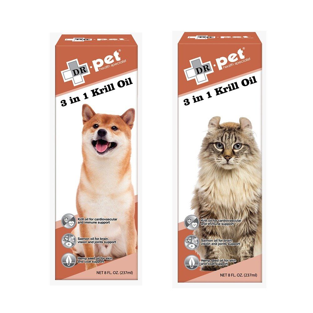 Dr. Pet 3 in 1 Krill Oil 237ml Exp.Date Aug/2027
