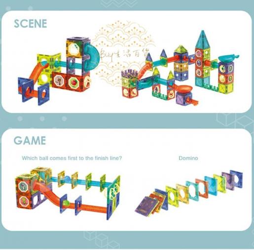3D Magnetic Tiles Blocks Building Pipes Marble Run Balls Track Toys - China  Magnetic Toys and Magnetic Tiles price