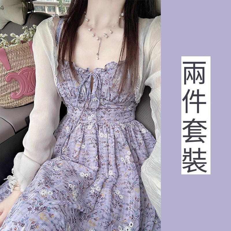 開衫+吊帶裙（圖片色 S碼-XL碼）（下單後請聯絡客服確認發貨尺碼）#K003007087