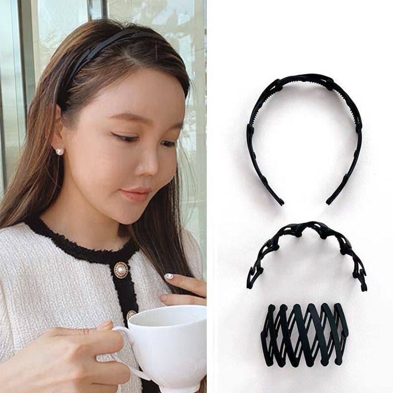 [Black] 韓式伸縮髮箍 Korean style retractable headband [1pc]