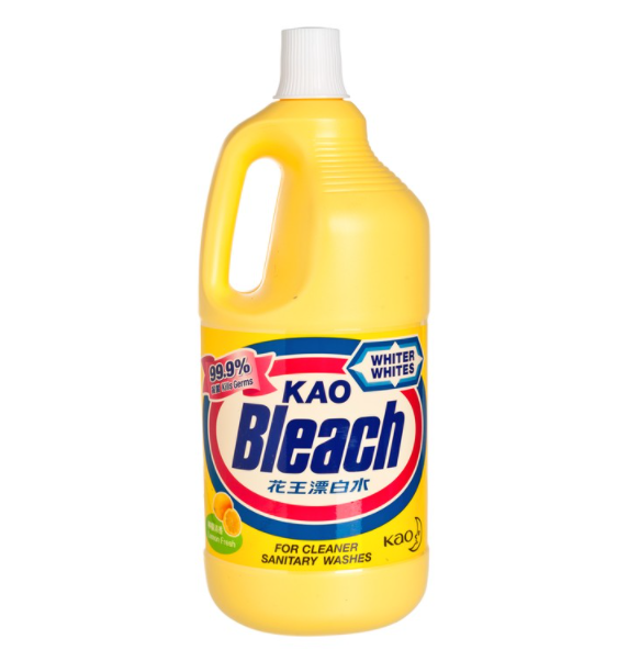 (Lemon Scent) (2500ml) Kao Bleach (99.9% Kill Bacteria) for Daily Laundry/Stains Removal/Sterilization & Deodorization of Bathroom & Toilet