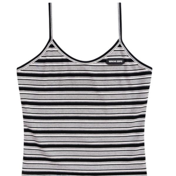 短款修身掛脖背心吊帶（背心6黑白色）（尺碼：S/M）（下單後聯絡客服確認發貨尺碼）#F002072025