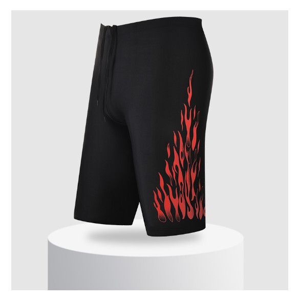 五分平角游泳褲【2XL-4XL碼】【1號紅色】(下單後聯絡客服確認發貨尺碼) #H161023704
