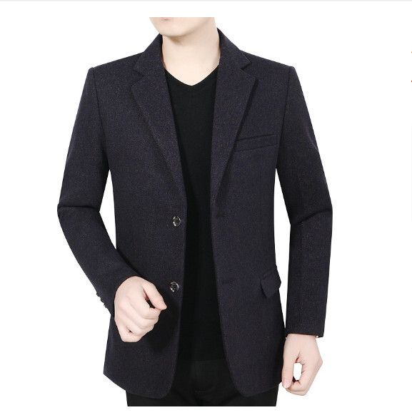 商務休閒西服上衣外套【M-3XL】【藏青】 (下單後聯絡客服確認發貨尺碼) #H246018212