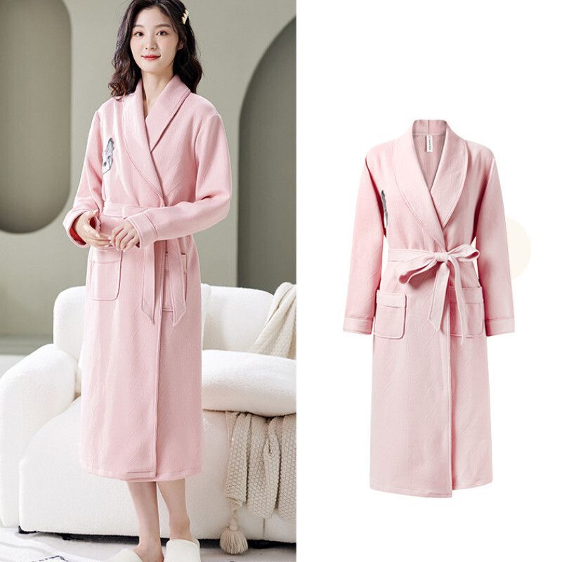 加厚長袖睡袍睡衣【M-XXXL碼 MT3605】【下單后聯絡客服確認發貨尺碼 】 