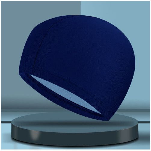 男士氨綸布泳帽（7117藏藍）#H324003012