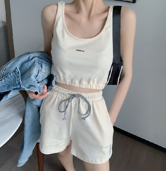 時尚運動套裝【米白色】 (尺碼：M-2XL碼) (下單後聯繫客服確認發貨尺碼)#F158027288