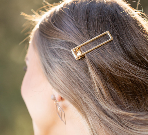 (Champagne Gold / 6cm x 2pcs) Alligator Hair Clips Flat Top with Teeth DIY Hair Accessories