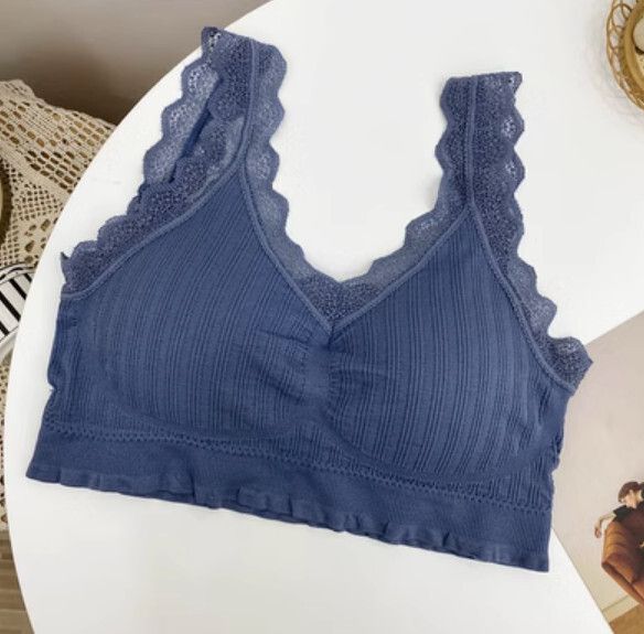 蕾絲胸圍內衣（藍色）【均碼】#F148048631