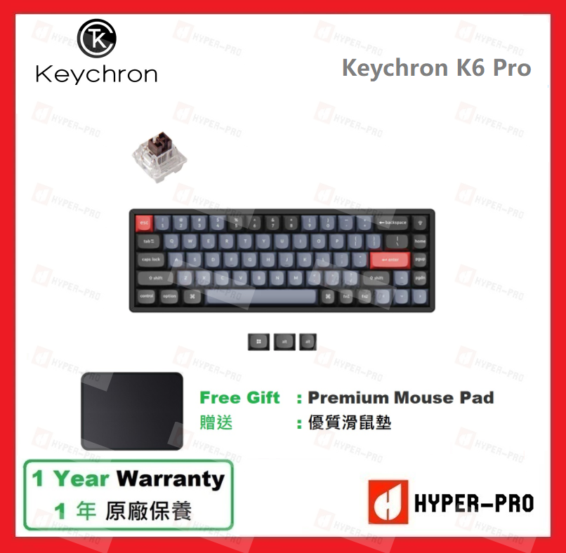 keychron K6 赤軸-