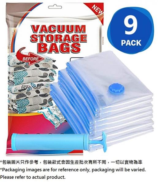 Pack of 11 Vacuum storage bags - 3 Jumbo (100x80cm), 2 Large