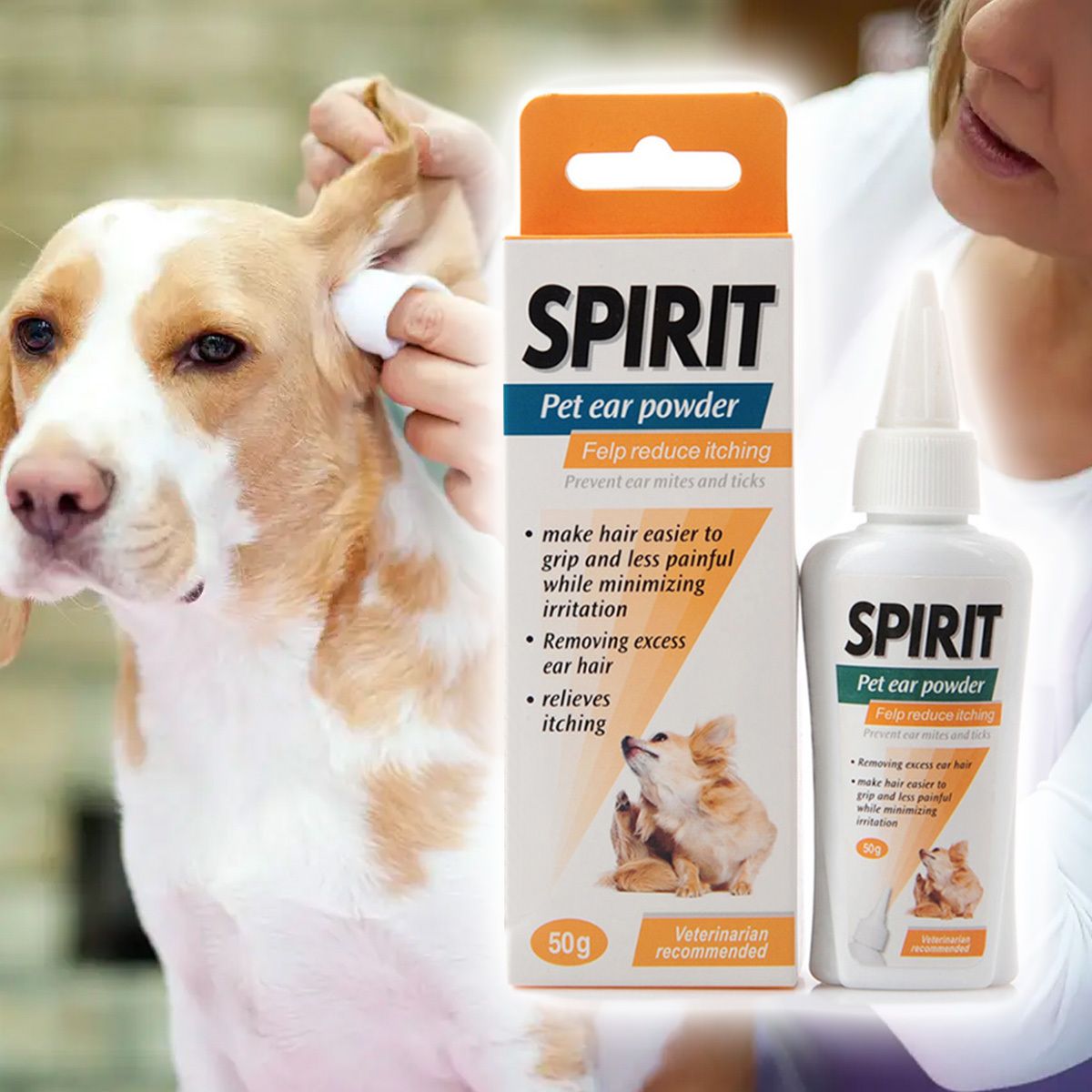 HAKURYU Pet ear hair plucking powder, dog hair plucking powder, help to pull ear hair