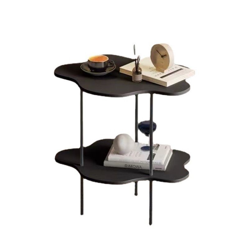 北歐雲朵小茶几 雙層沙發邊幾 現代創意 角幾床頭桌櫃 簡約輕奢風 茶几 升降茶几 ikea茶几 小茶几 茶几枱  顔色 黑色