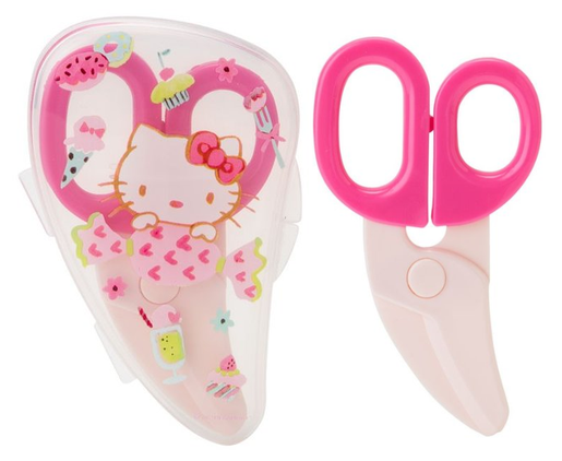 SANRIO  (Hello Kitty) Japan Toddlers Food Scissors (w/ Storage