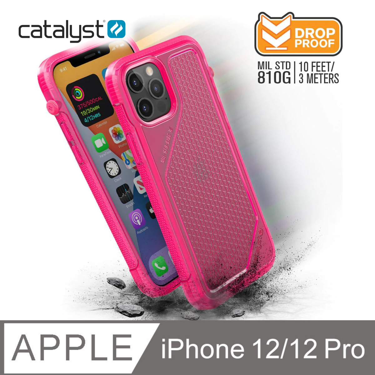 美國軍工級高防護力裝甲抗衝擊外殼 VIBE Iphone 12/12 Pro - Neon Pink