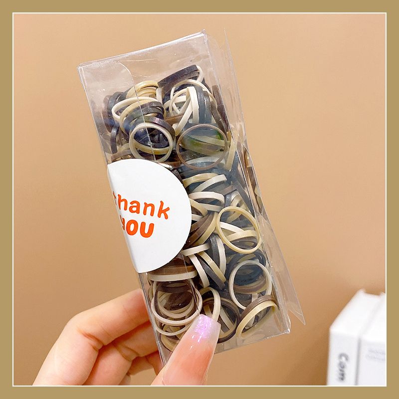 兒童一次性紮頭髮皮筋頭飾(6#咖色-300根裝)