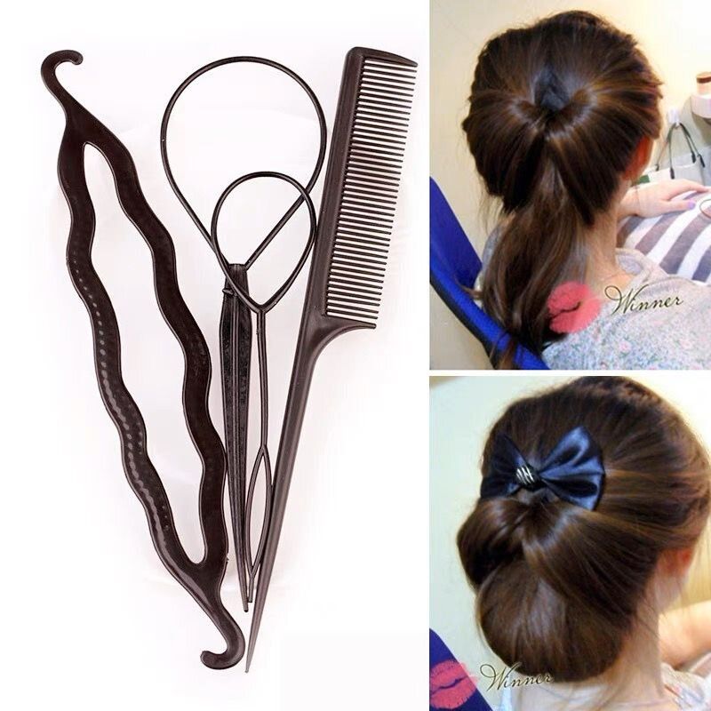 [4pcs] 韓式盤髮套裝 Korean style hair set