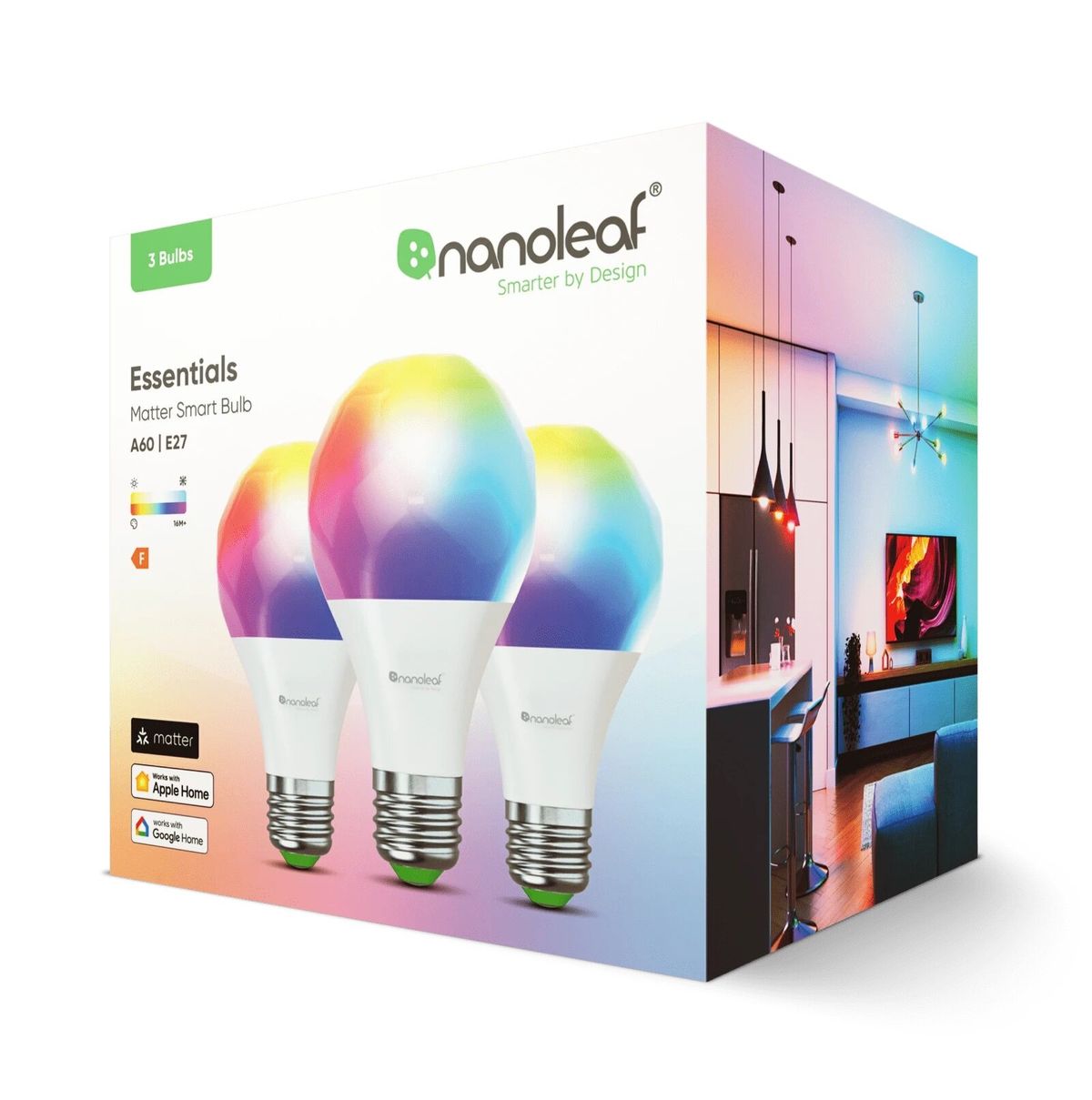 Nanoleaf | (2023全新matter包裝) Nanoleaf Essentials Smart A60 Bulb 3 pack ...