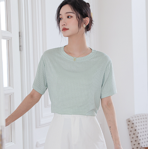 莫代爾短袖T恤女（綠色）（S-L碼）（下單後聯繫客服確認尺碼）#F275_004_529