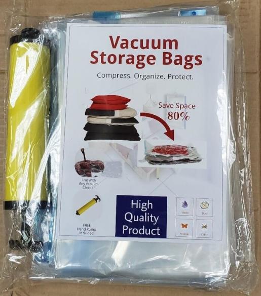 9PCS Space Saver Vacuum Storage Bags, Vacuum Sealer Bags with Pump