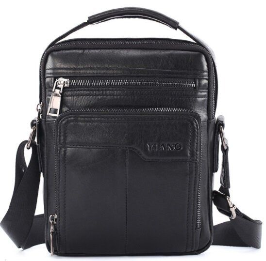 真皮男士單肩斜挎包(下單後請聯絡客服確認發貨顏色)