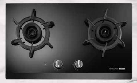 G2923B/TG 75厘米 嵌入式雙頭煤氣煮食爐 (黑色玻璃)