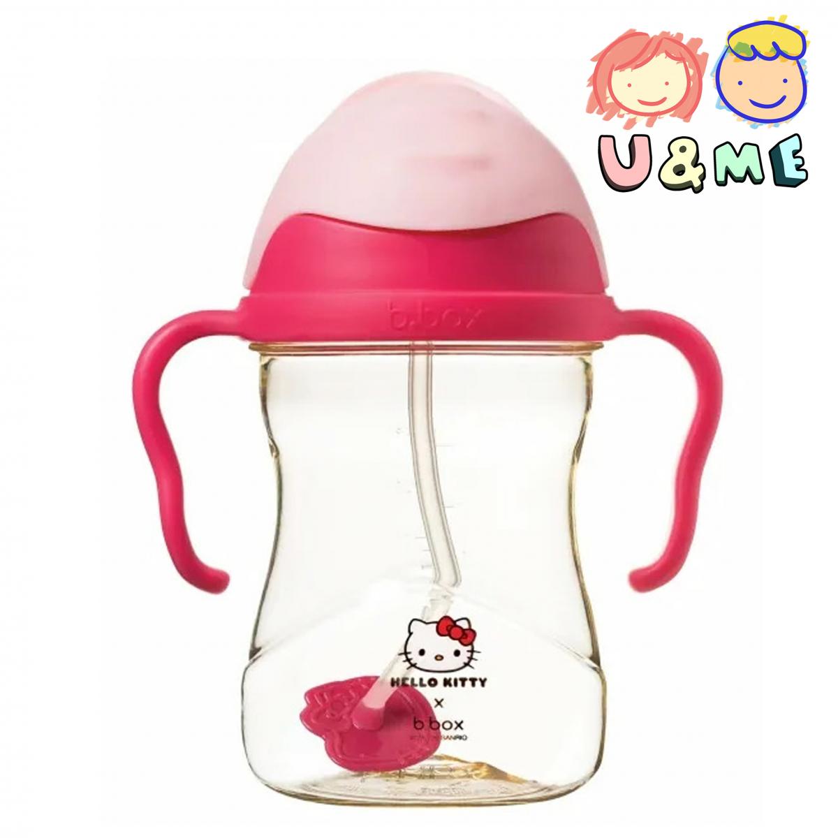 PPSU Hello Kitty Sippy Cup Deluxe Edition 240ml - Pop Star (Pink+Red) (Parallel Import) 6M+