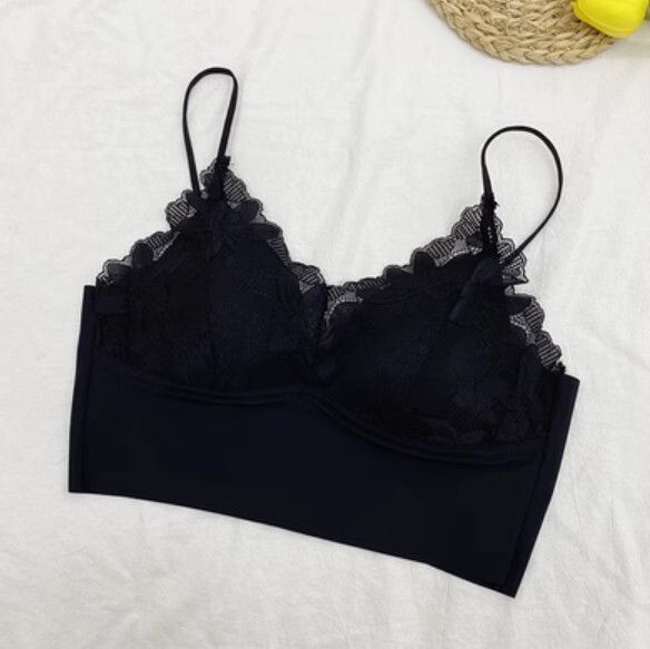 冰絲三角杯胸圍內衣（黑色）【M-XXL碼】【下單後聯絡客服確認發貨尺碼】#F148048759