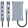 Type-c smart docking station eight-in-one dual HDMI+VGA+USB expansion split-screen hub HUB 