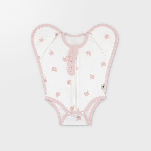 [Korean-made] Newborn Swaddle Suit-Pinky Mushroom (Spring/Fall)