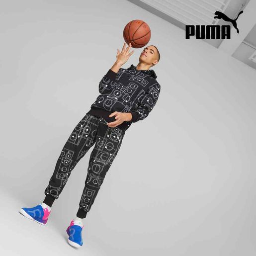 PUMA | Rise NITRO Fadeaway 男女皆宜籃球鞋| 顏色: 粉紅x 藍杏| 尺碼